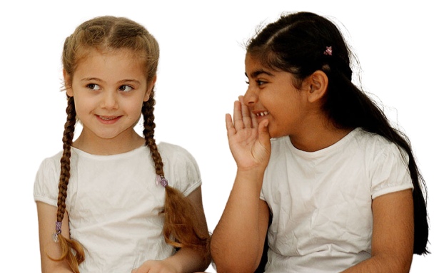 Two Green Lane Academy Pupils Whispering